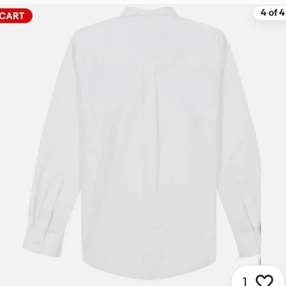 Gap Youth Long Sleeve Uniform Oxford Shirt Boys 7-8 White Cotton NWT